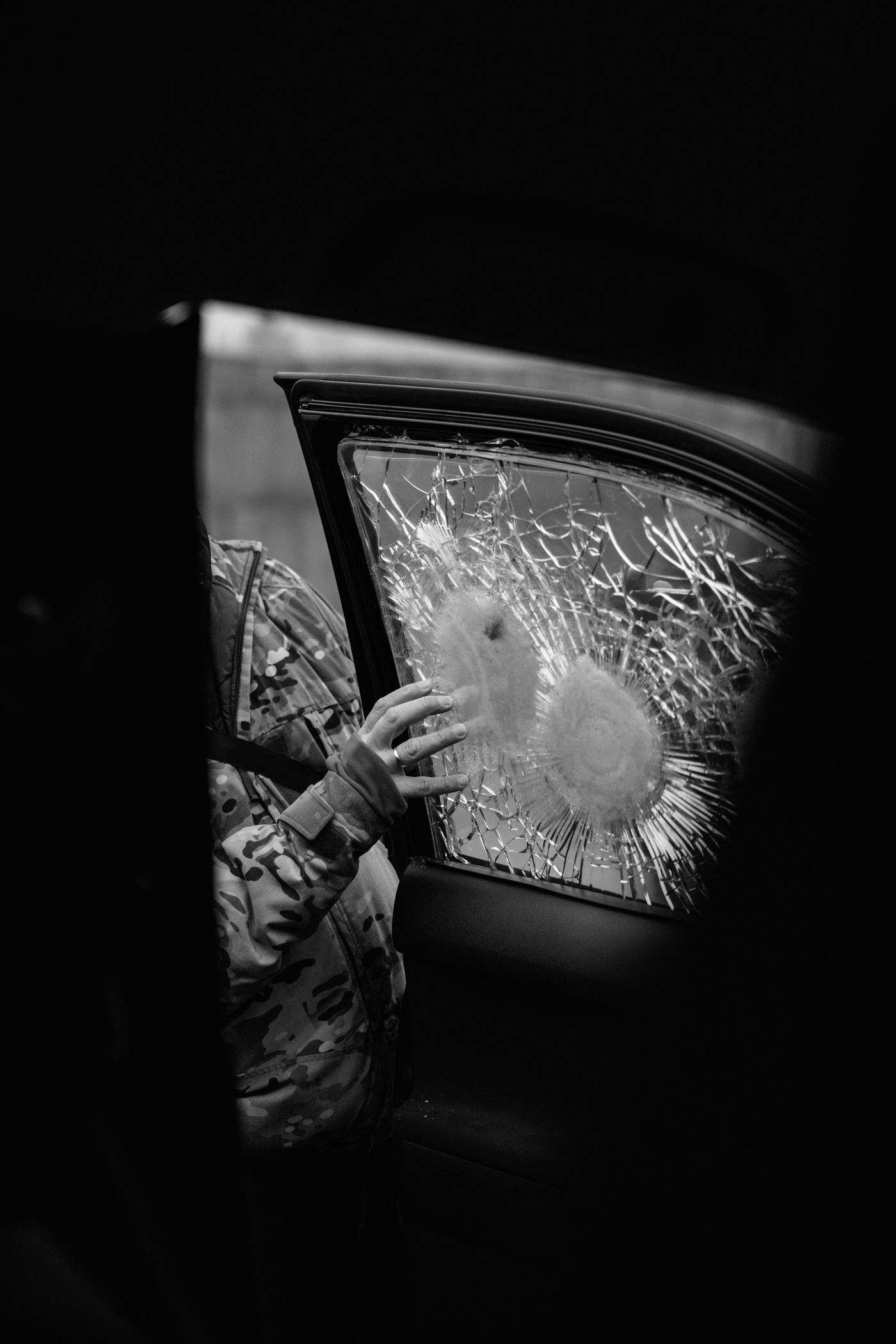 Rounds stopped in Fortis ballistic glass — captured at the test range